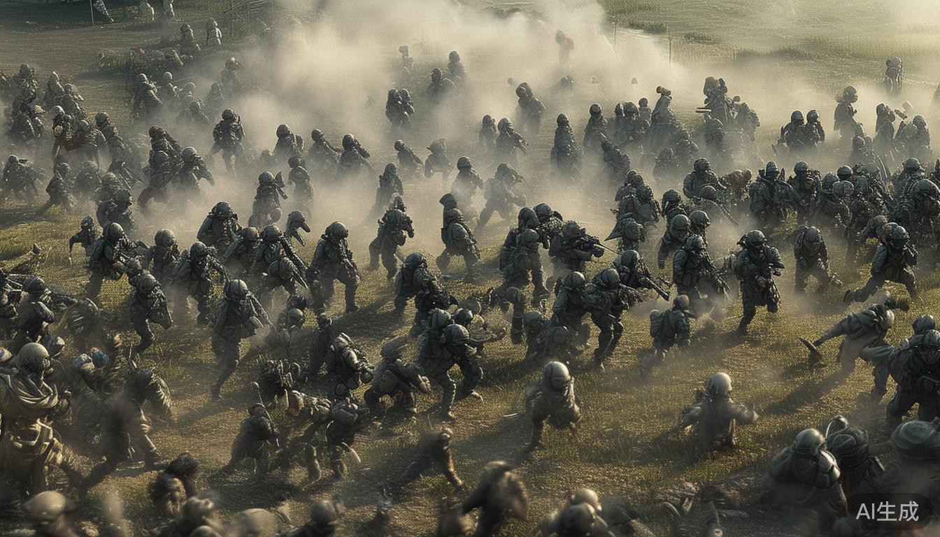 猛攻强调多点发起进攻，通常由1-2个核心突击单位冲